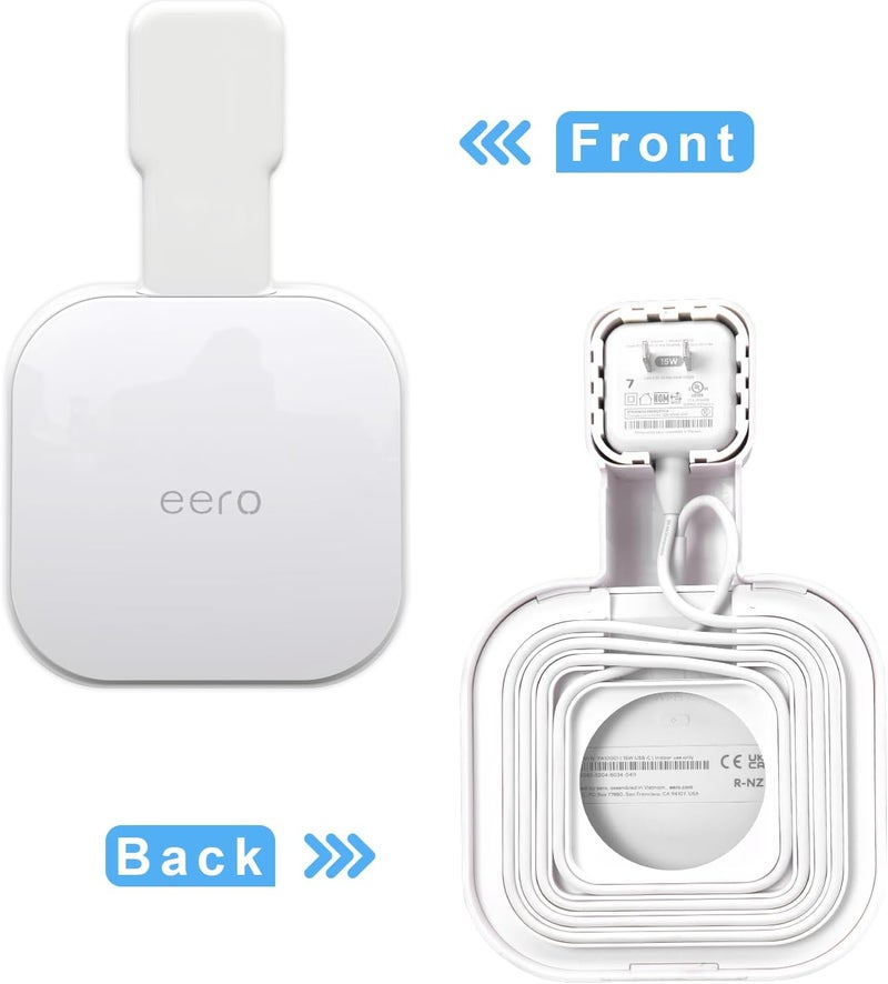 Mamerry Outlet Wall Mount for eero 7, Stand Bracket Holder Compatible with eero 7 Dual-Band Mesh Wi-Fi 7 Router Extender, No Messy Wires, Space Saving(3 Pack) - Image 3